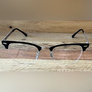 Classic Black and Silver Eyeglasses
